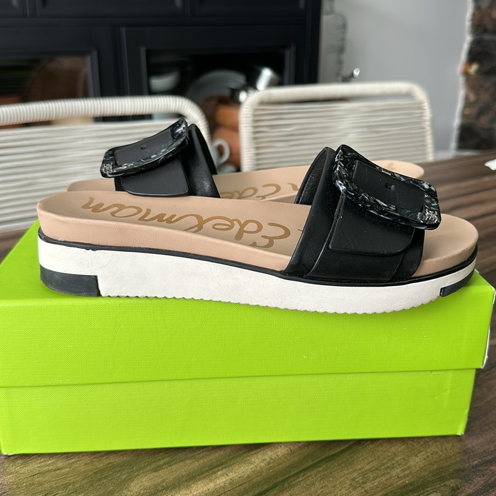 Sam Edelman Black Sandals Sleek Design - Picture 6 of 6